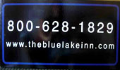 Wood Signs The Blue Lake Inn